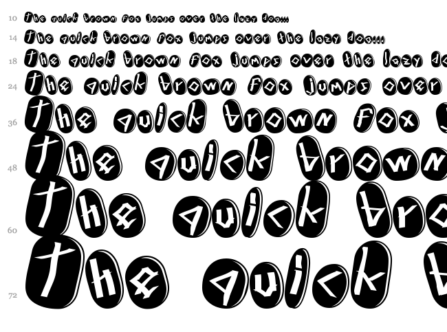 Runez of Omega font waterfall